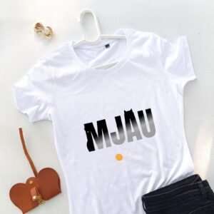 bela ženska majica mjau