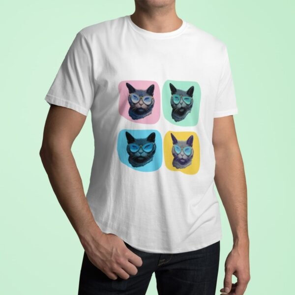 cetiri kul macka bela majica