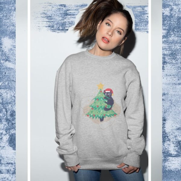 ženska dukserica crna mačka na jelci