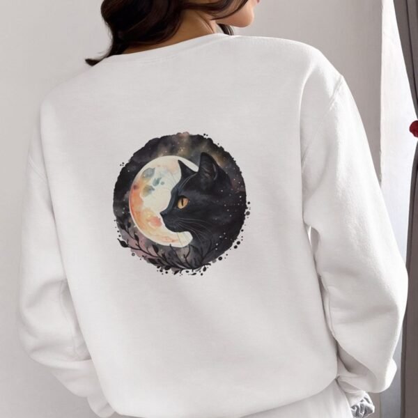 ženska bela dukserica mjau i mesec