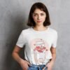 ženska majica maca i buket srca