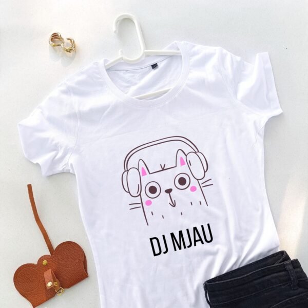 bela ženska majica dj mjau