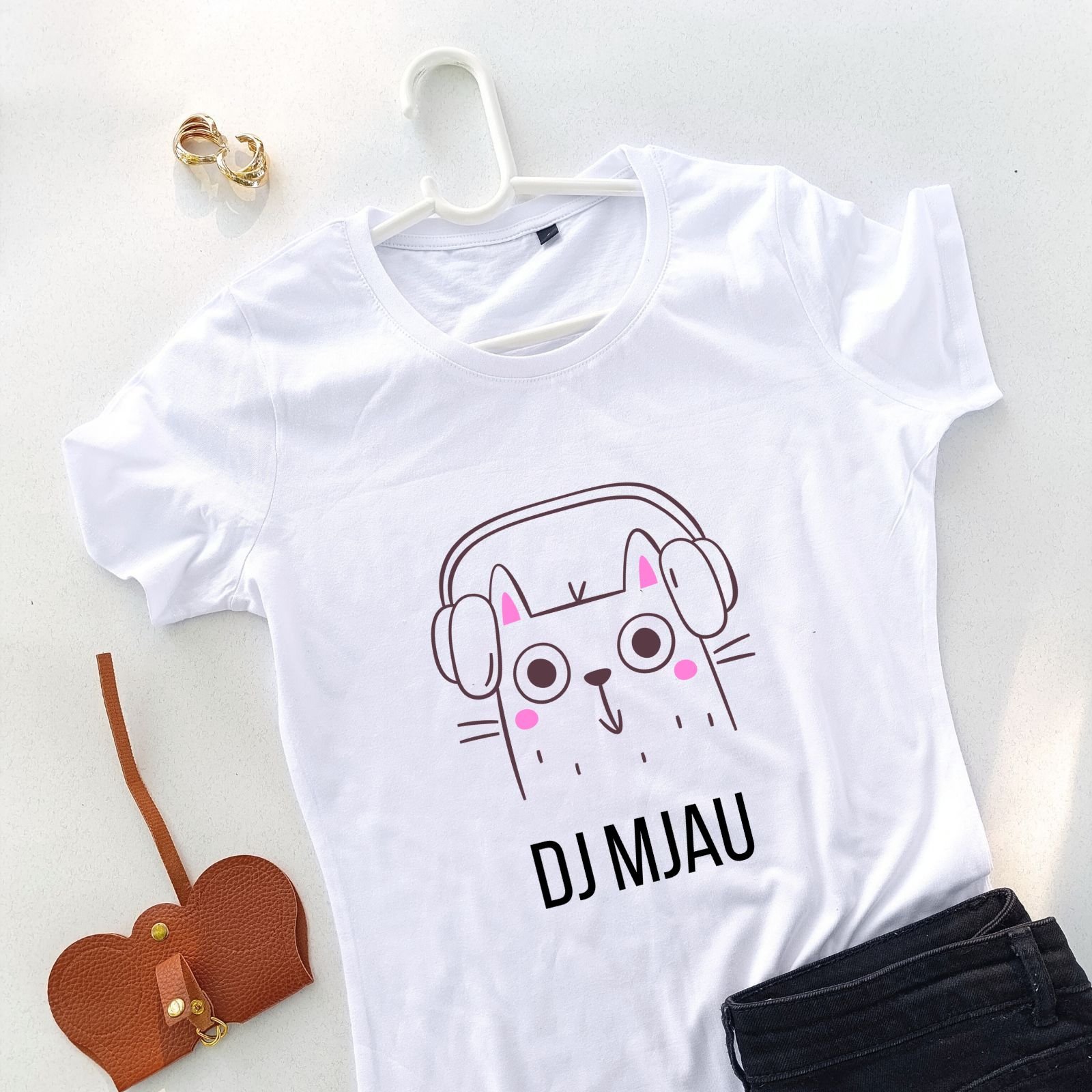 bela ženska majica dj mjau