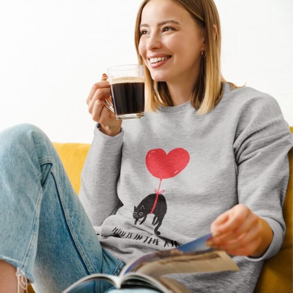 siva ženska dukserica mjau is in the air