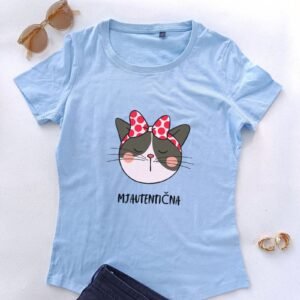 plava ženska majica mjautentična