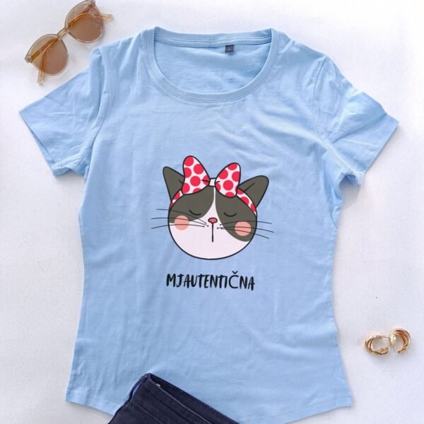 plava ženska majica mjautentična