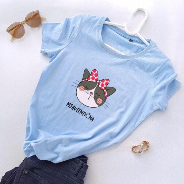 plava ženska majica mjautentična