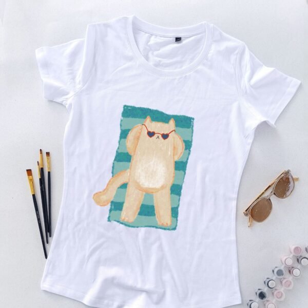 bela-ženska-majica-letnji-mjau