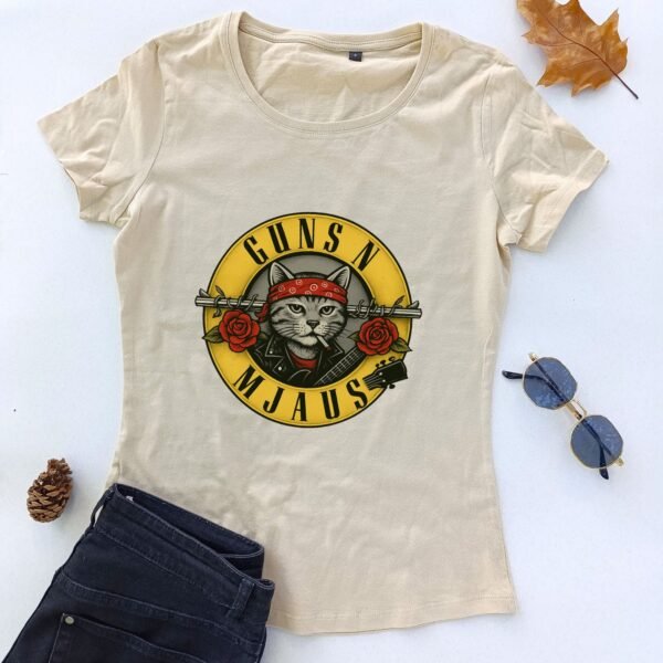 bež ženska majica guns n mjaus