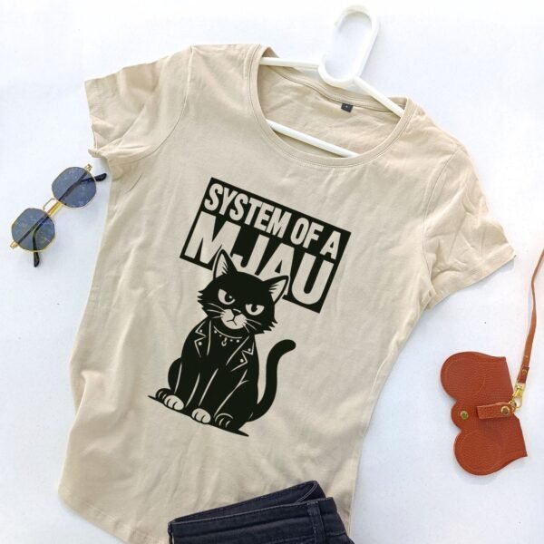 bež ženska majica system of a mjau