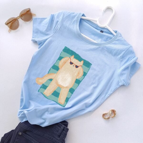 plava-ženska-majica-letnji-mjau