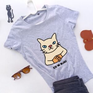 siva ženska majica esi mi mjau