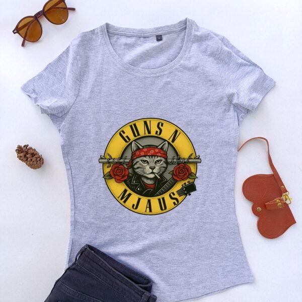 siva ženska majica guns n mjaus
