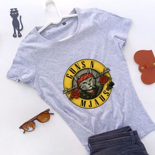 siva ženska majica guns n mjaus