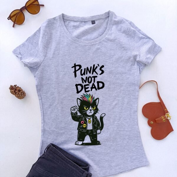 siva ženska majica mjau punk