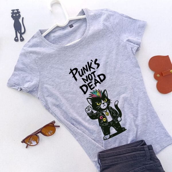 siva ženska majica mjau punk