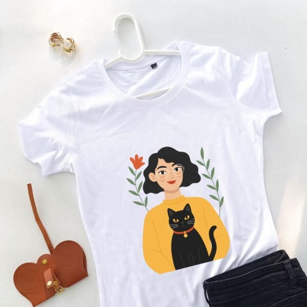 bela ženska majica mačkasta ja