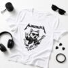 Muška majica Mjautalica sa rock mačkom i gitarom – originalna rock majica za ljubitelje mačaka