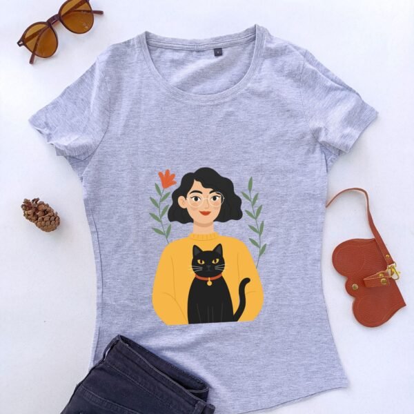siva ženska majica mačkasta ja