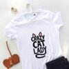 bela ženska majica crazy cat lady