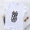 bela ženska majica crazy cat lady