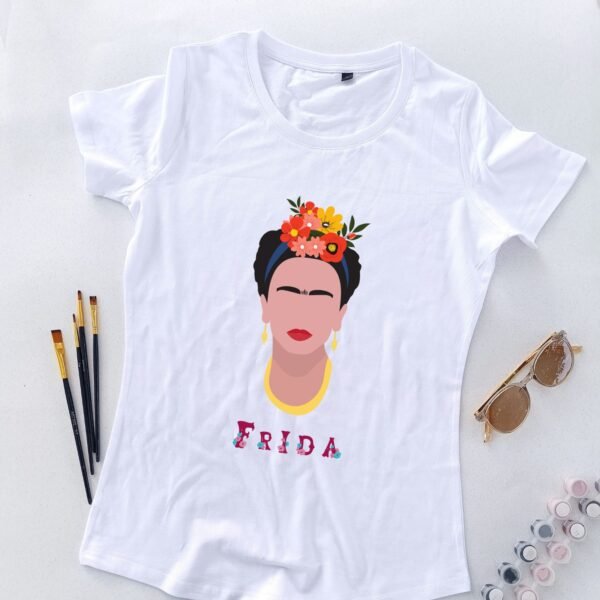 bela ženska majica cvetna frida