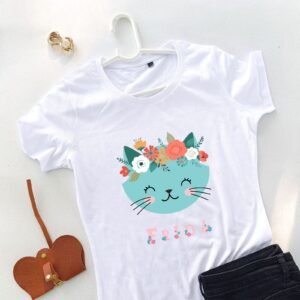 bela ženska majica frida mjau kraljica