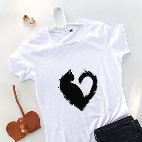 bela ženska majica tiha mačija senka