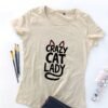bež ženska majica crazy cat lady