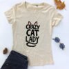 bež ženska majica crazy cat lady