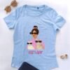 plava ženska majica mačke znaju trend