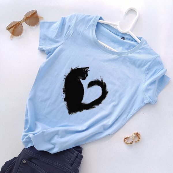 plava ženska majica tiha mačija senka
