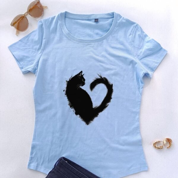 plava ženska majica tiha mačija senka