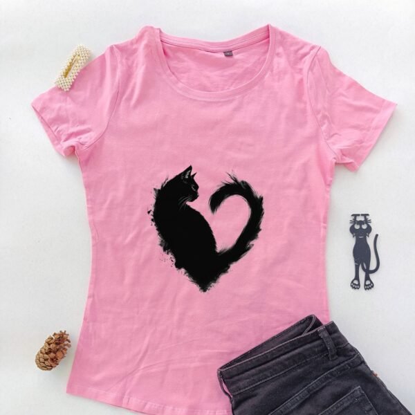 roze ženska majica tiha mačija senka