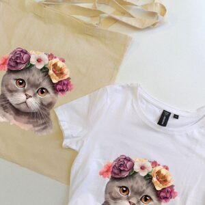 set majica i ceger mjau floresita