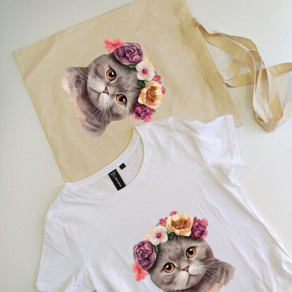 set majica i ceger mjau floresita