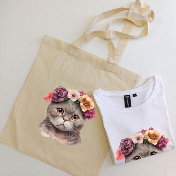 set majica i ceger mjau floresita