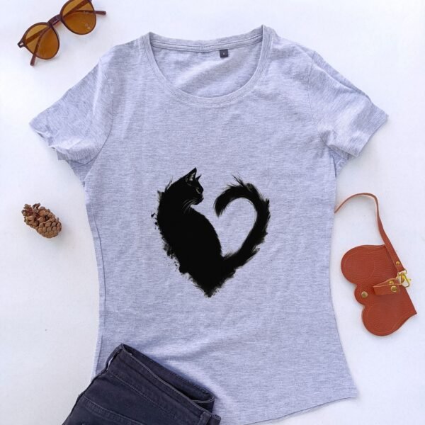 siva ženska majica tiha mačija senka