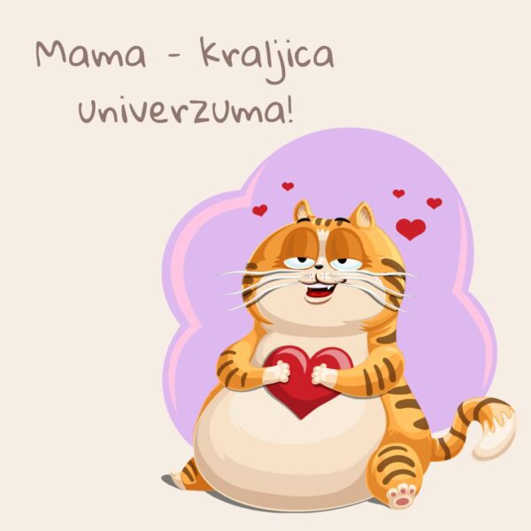 Magnet Mama kraljica univerzuma - macketinashop