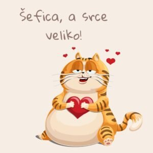 Magnet Šefica a srce veliko - macketinashop