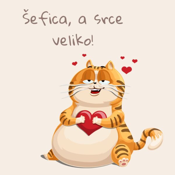 Magnet Šefica a srce veliko - macketinashop