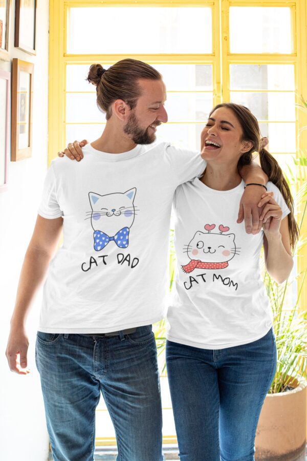 Majice Cat Dad i Cat Mom