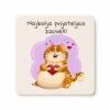 Magnet Najbolja prijateljica zauvek sa mačkom i srcem – predivan poklon za najbolju drugaricu