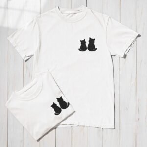 set za parove mjau forever, muška i ženska majica