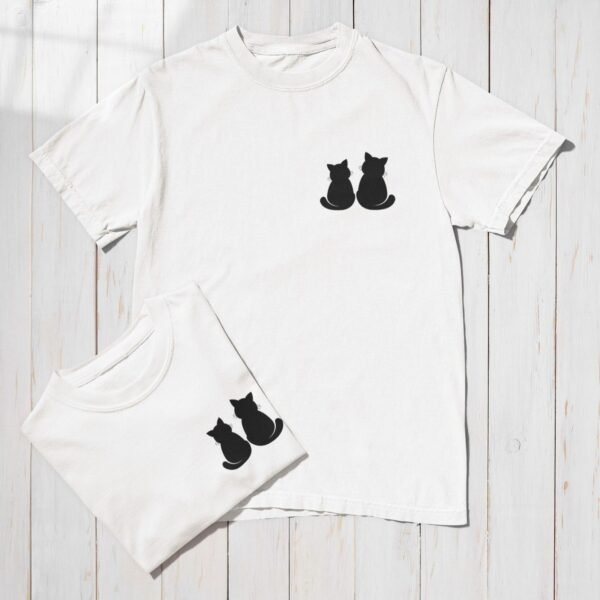 set za parove mjau forever, muška i ženska majica