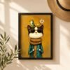 Poster u ramu Mačiji Hipster – Originalan poklon za mačkoljupce