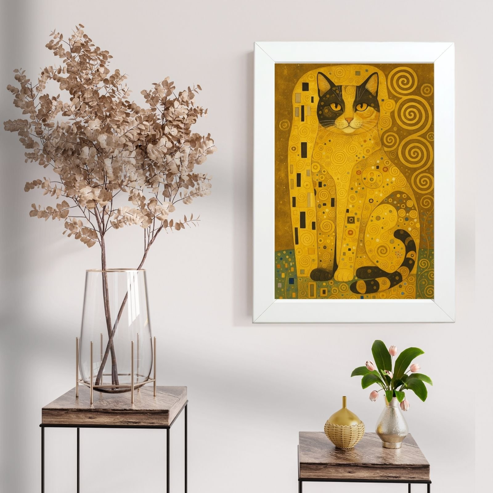 Poster Zlatna mačka – elegantna dekoracija zida