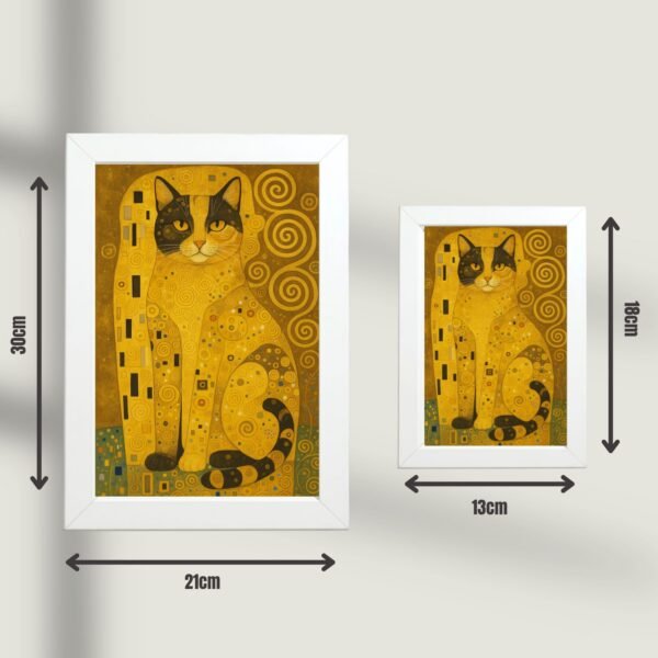 Poster u ramu Zlatna mačka – dekoracija doma sa mačkama