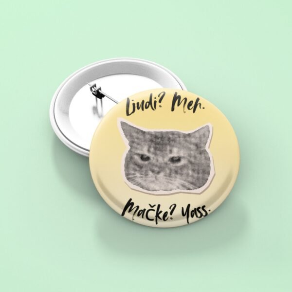 Bedž Mačke Yes – Savršen poklon za sve koji vole mačke