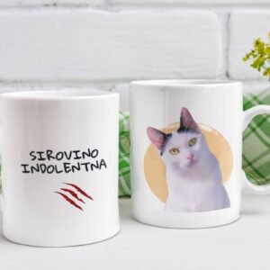 Šolja Sirovino Indolentna – Šalja sa mačkom Sabkom